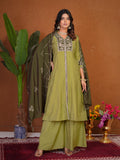 Stylish Anarkali Kurti Set with Plazo & Dupatta