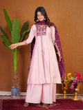 Stylish Anarkali Kurti Set with Plazo & Dupatta