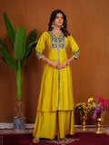 Stylish Anarkali Kurti Set with Plazo & Dupatta