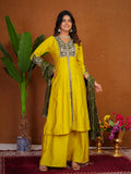 Stylish Anarkali Kurti Set with Plazo & Dupatta
