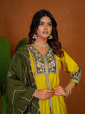 Stylish Anarkali Kurti Set with Plazo & Dupatta
