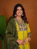 Stylish Anarkali Kurti Set with Plazo & Dupatta