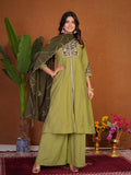 Stylish Anarkali Kurti Set with Plazo & Dupatta