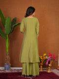 Stylish Anarkali Kurti Set with Plazo & Dupatta