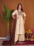 Stylish Anarkali Kurti Set with Plazo & Dupatta