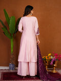 Stylish Anarkali Kurti Set with Plazo & Dupatta