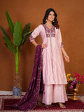 Stylish Anarkali Kurti Set with Plazo & Dupatta