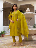 Elegant Straight Kurti Pant Dupatta Set