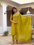 Elegant Straight Kurti Pant Dupatta Set