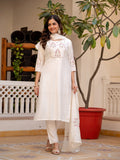 Elegant Straight Kurti Pant Dupatta Set