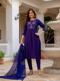 Elegant Straight Kurti Pant Dupatta Set