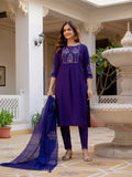 Elegant Straight Kurti Pant Dupatta Set