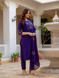 Elegant Straight Kurti Pant Dupatta Set