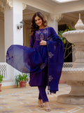 Elegant Straight Kurti Pant Dupatta Set