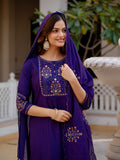 Elegant Straight Kurti Pant Dupatta Set