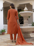 Elegant Straight Kurti Pant Dupatta Set