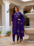 Elegant Straight Kurti Pant Dupatta Set