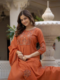 Elegant Straight Kurti Pant Dupatta Set