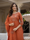 Elegant Straight Kurti Pant Dupatta Set