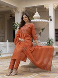 Elegant Straight Kurti Pant Dupatta Set