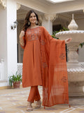 Elegant Straight Kurti Pant Dupatta Set