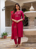 Elegant Straight Kurti Pant Dupatta Set