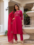 Elegant Straight Kurti Pant Dupatta Set