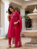 Elegant Straight Kurti Pant Dupatta Set