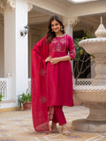 Elegant Straight Kurti Pant Dupatta Set