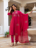 Elegant Straight Kurti Pant Dupatta Set