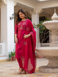 Elegant Straight Kurti Pant Dupatta Set