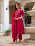 Elegant Straight Kurti Pant Dupatta Set