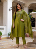 Elegant Straight Kurti Pant Dupatta Set