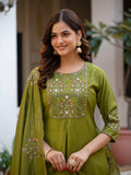 Elegant Straight Kurti Pant Dupatta Set