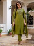 Elegant Straight Kurti Pant Dupatta Set