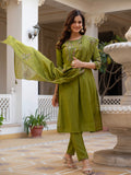 Elegant Straight Kurti Pant Dupatta Set