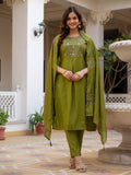 Elegant Straight Kurti Pant Dupatta Set