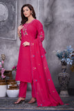Elegant Straight Kurti Pant Dupatta Set