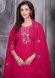 Elegant Straight Kurti Pant Dupatta Set