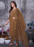 Elegant Straight Kurti Pant Dupatta Set