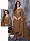 Elegant Straight Kurti Pant Dupatta Set