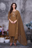 Elegant Straight Kurti Pant Dupatta Set
