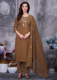 Elegant Straight Kurti Pant Dupatta Set