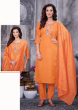 Elegant Straight Kurti Pant Dupatta Set