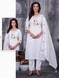 Elegant Straight Kurti Pant Dupatta Set