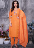 Elegant Straight Kurti Pant Dupatta Set