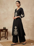 SUMMER SPECIAL A LINE REYON PAIR WITH EMBROIDERY WORK WITH PLAZO
