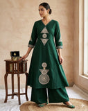 SUMMER SPECIAL A LINE REYON PAIR WITH EMBROIDERY WORK WITH PLAZO