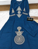 SUMMER SPECIAL A LINE REYON PAIR WITH EMBROIDERY WORK WITH PLAZO