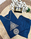 SUMMER SPECIAL A LINE REYON PAIR WITH EMBROIDERY WORK WITH PLAZO